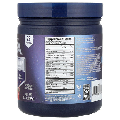Vega, Pre-Workout Energy, Fruit Punch, 8.4 oz (238 g)