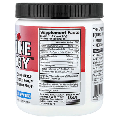 EVLution Nutrition, Creatine Energy™, Rocket Pop, 9.1 oz (258 g)