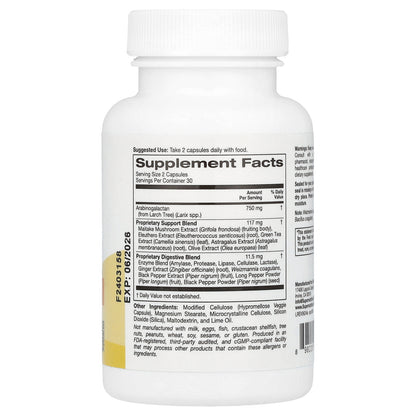 Super Nutrition, Immune Support with Arabinogalactan, Maitake Mushroom Extract, Eleuthero Extract, and Green Tea Extract, 60  Veggie Capsules