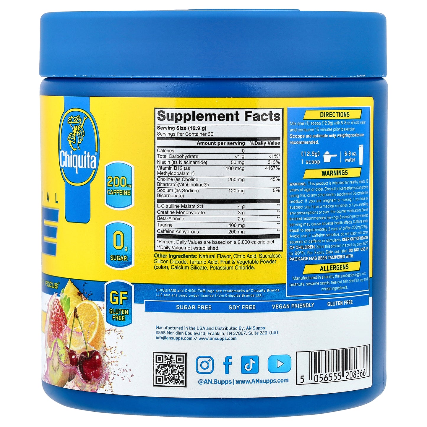 AN Supps, Essential Pre, Chiquita®, Fruit Blend, 13.65 oz (387 g)