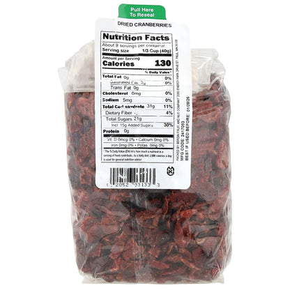Bergin Fruit and Nut Company, Dried Cranberries, 12 oz (340 g)