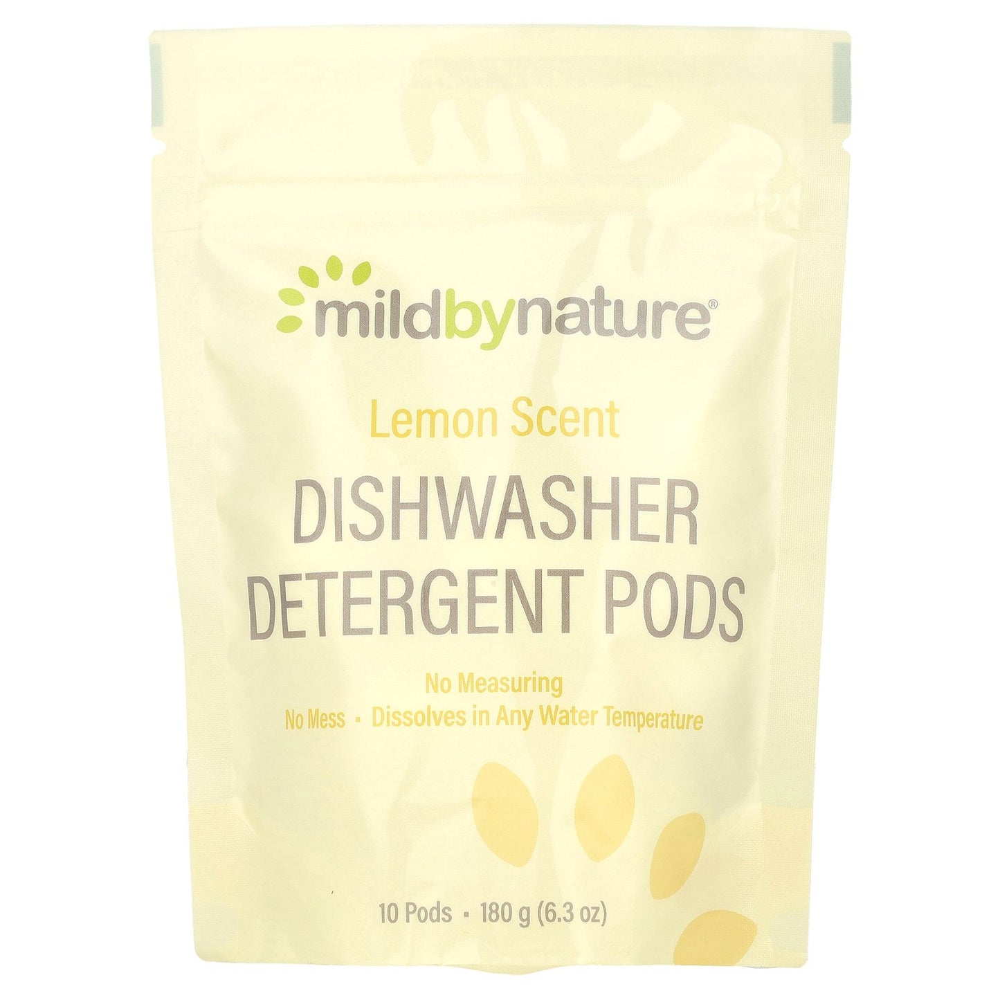 Mild By Nature, Automatic Dishwashing Detergent Pods, Lemon, 10 Pods, 6.3 oz (180 g)