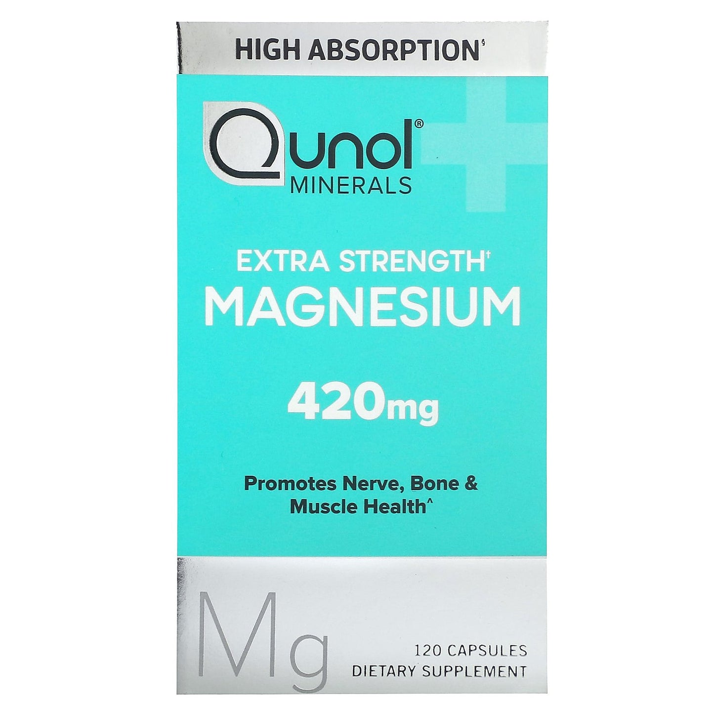 Qunol, Magnesium, 120 Capsules (210 mg per Capsule)