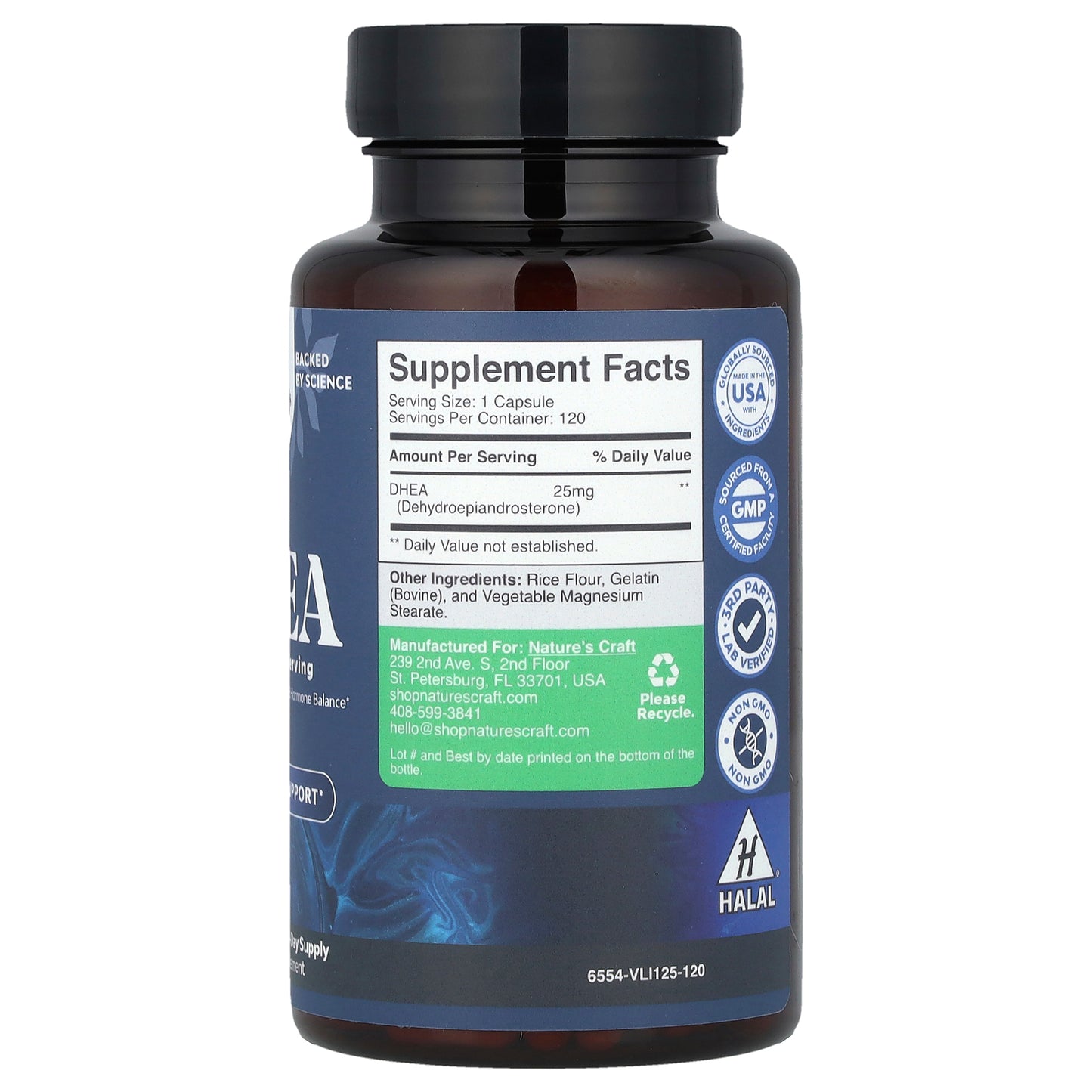 Nature's Craft, DHEA, 25 mg, 120 Capsules