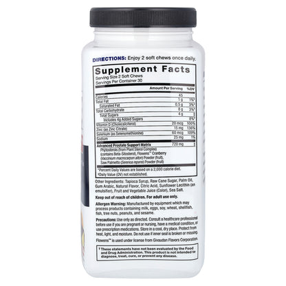 Force Factor, Prostate, Fruit Punch, 60 Soft Chews