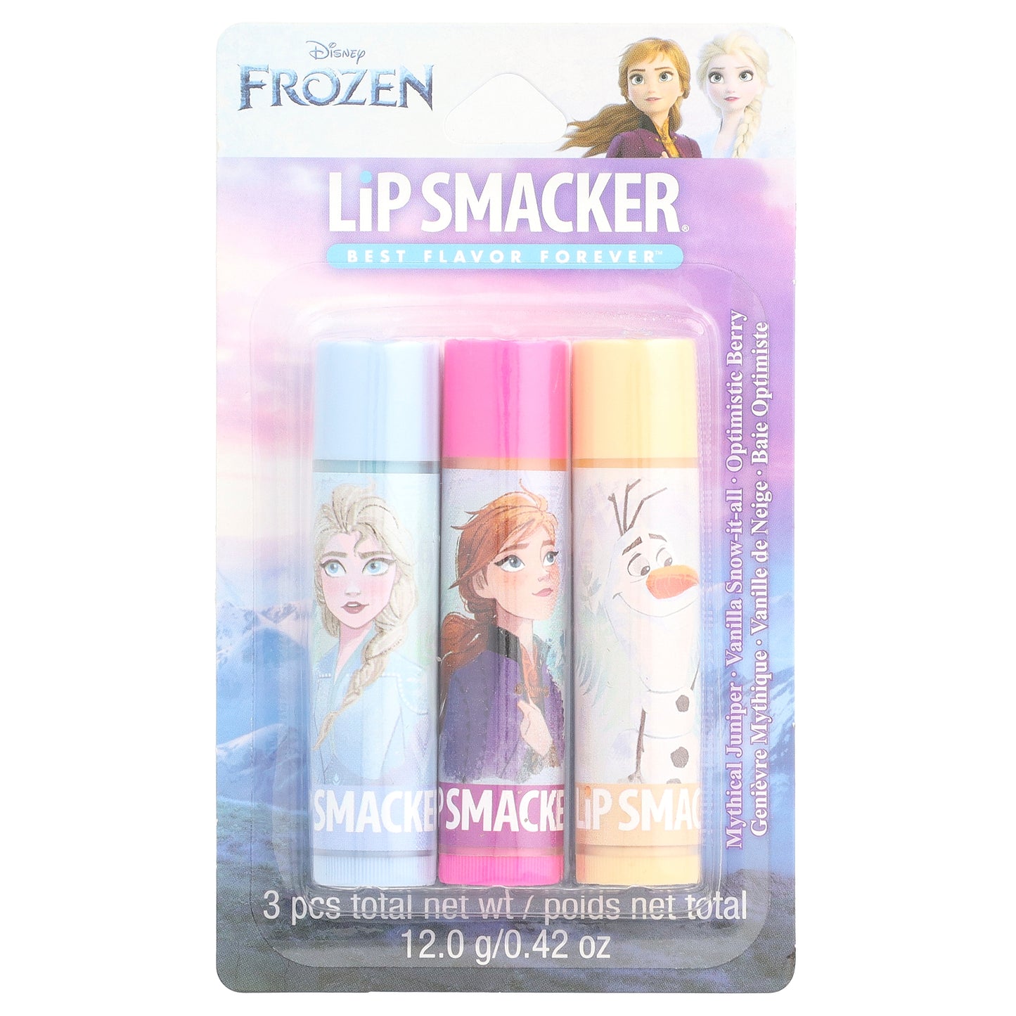 Lip Smacker, Disney Frozen II, Lip Balm, Trio Pack, 3 Pack, 0.14 oz (4 g) Each