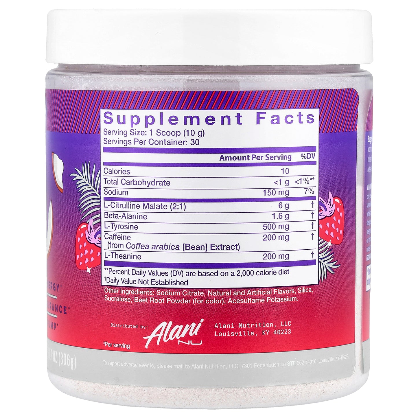 Alani Nu, Pre-Workout, Hawaiian Shaved Ice, 10.7 oz (306 g)