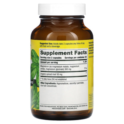 MegaFood, Magnesium, 60 Capsules