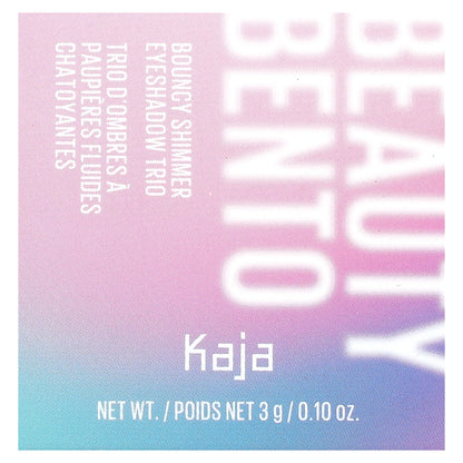 Kaja, Beauty Bento, Bouncy Shimmer Eyeshadow Trio, 01 Rosewater, 0.1 oz (3 g)