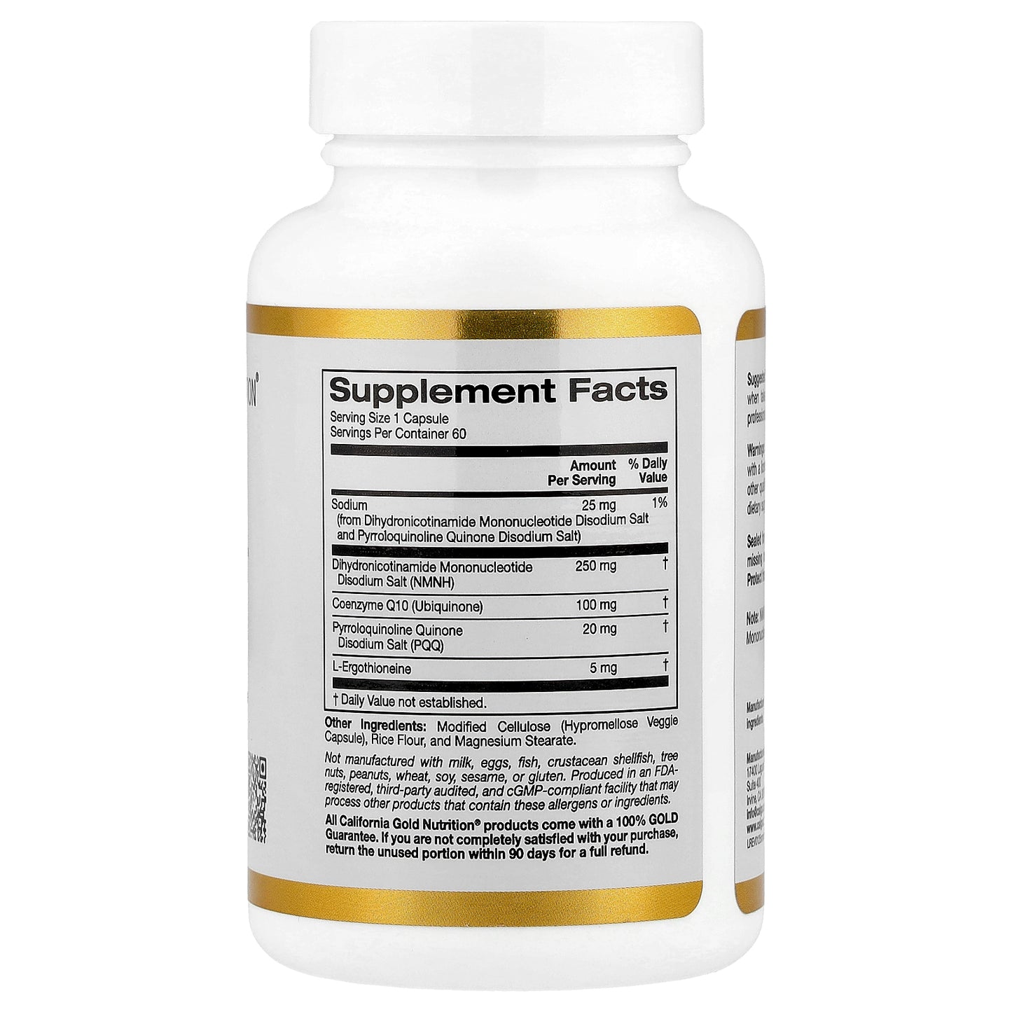 California Gold Nutrition, NMNH Complex, with CoQ10, PQQ & L-Ergothioneine, 60 Veggie Capsules