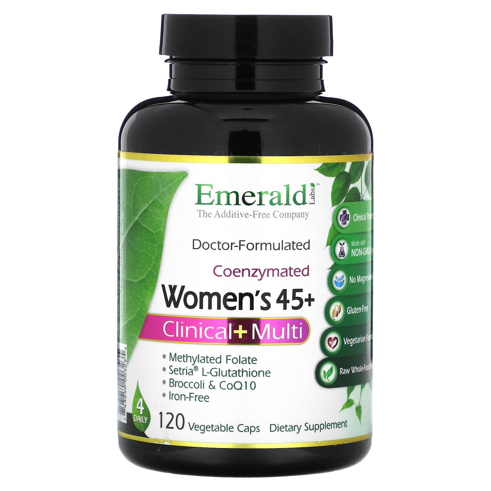 Emerald Laboratories, Women's 45+, Clinical + Multi, 120 Vegetable Caps