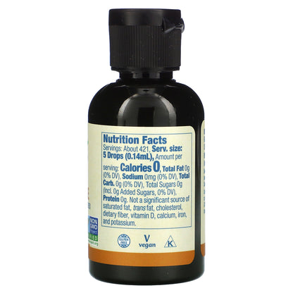 NOW Foods, Better Stevia, Zero-Calorie Liquid Sweetener, English Toffee, 2 fl oz (59 ml)