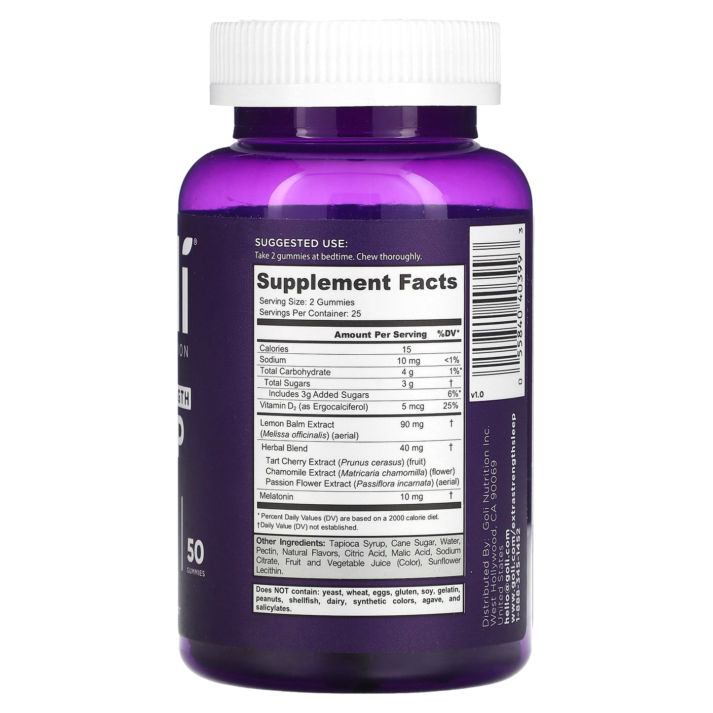 Goli Nutrition, Sleep, 50 Gummies