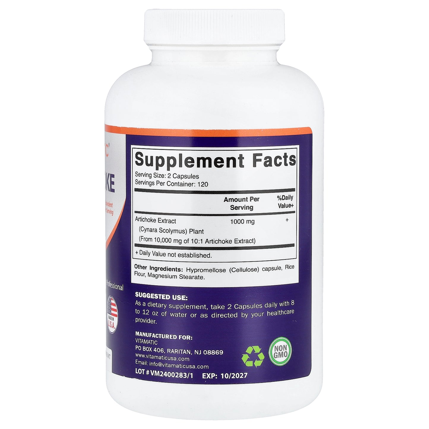 Vitamatic, Artichoke, 240 Vegetable Capsules (5,000 mg per Capsule)