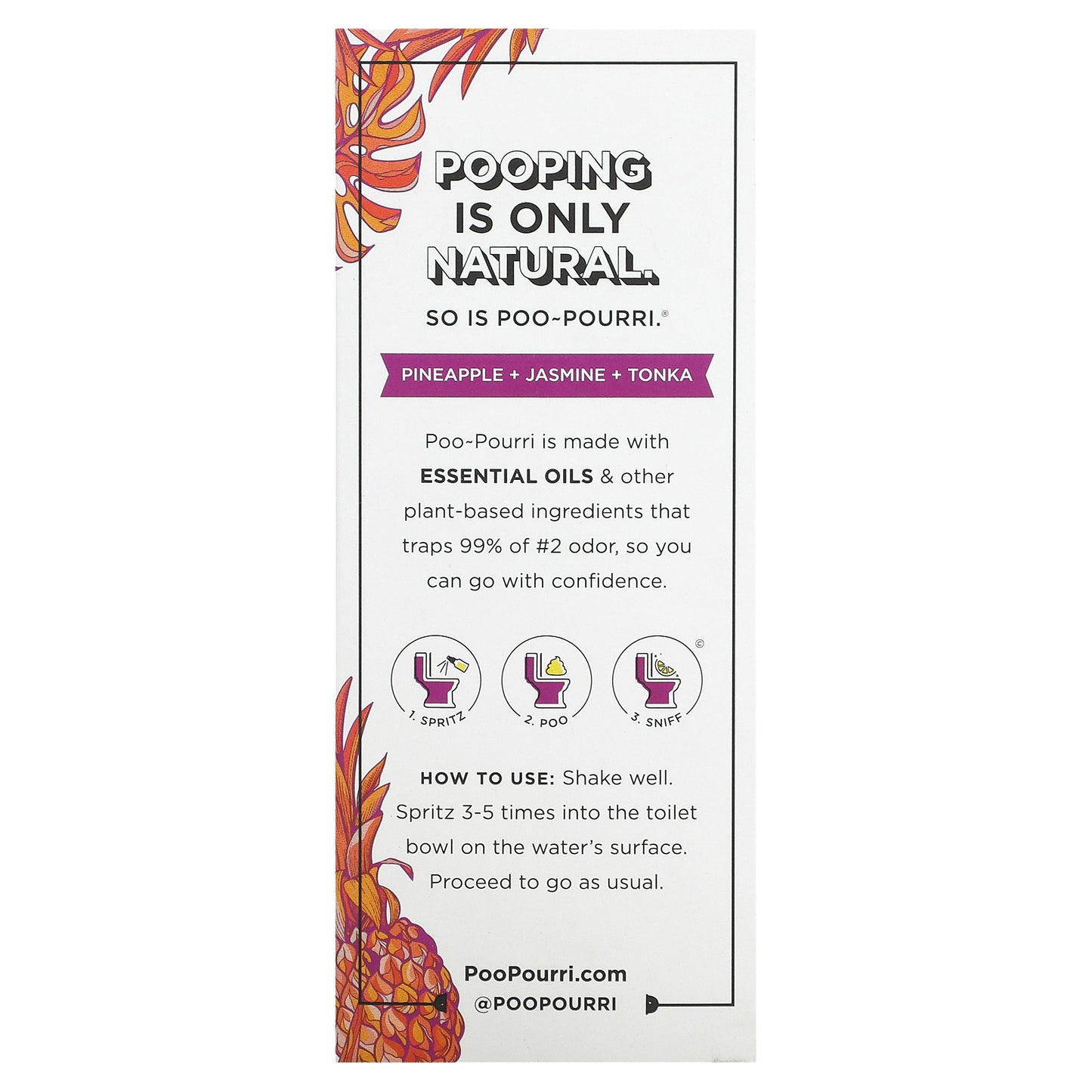 Poo-Pourri, Before-You-Go® Toilet Sprays, Tropic Like It's Hot, 2 oz (59 ml)