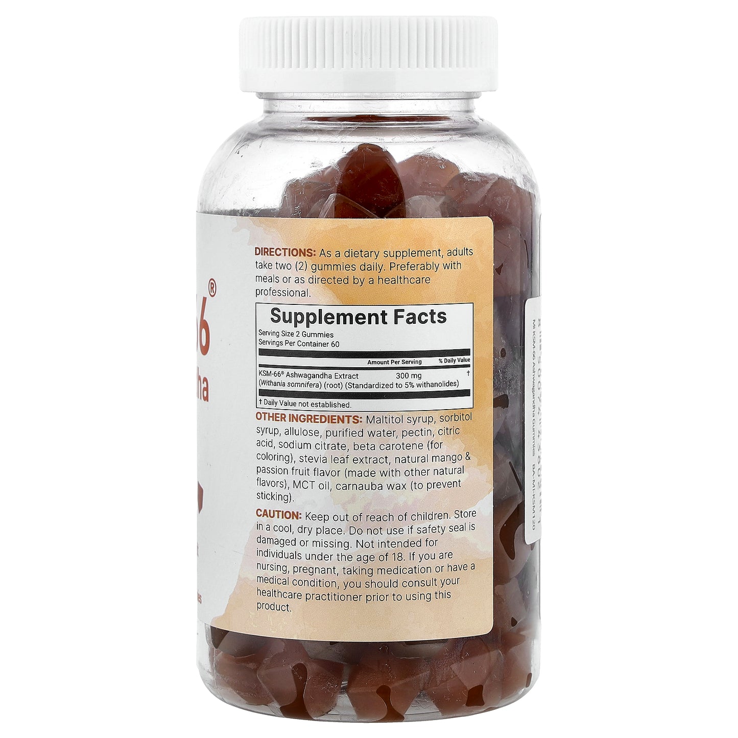 Micro Ingredients, KSM-66® Ashwagandha Gummies, Mango Passion Fruit, 120 Gummies