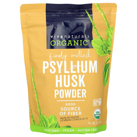 Viva Naturals, Organic Psyllium Husk Powder, 24 oz (680 g)