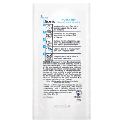 Biore, Deep Cleansing Pore Strips, The Original , 8 Nose Strips