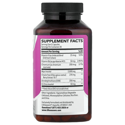 LifeSeasons, Therapeutics, Hormone Balance, PCOS Formula, 150 Veg Capsules