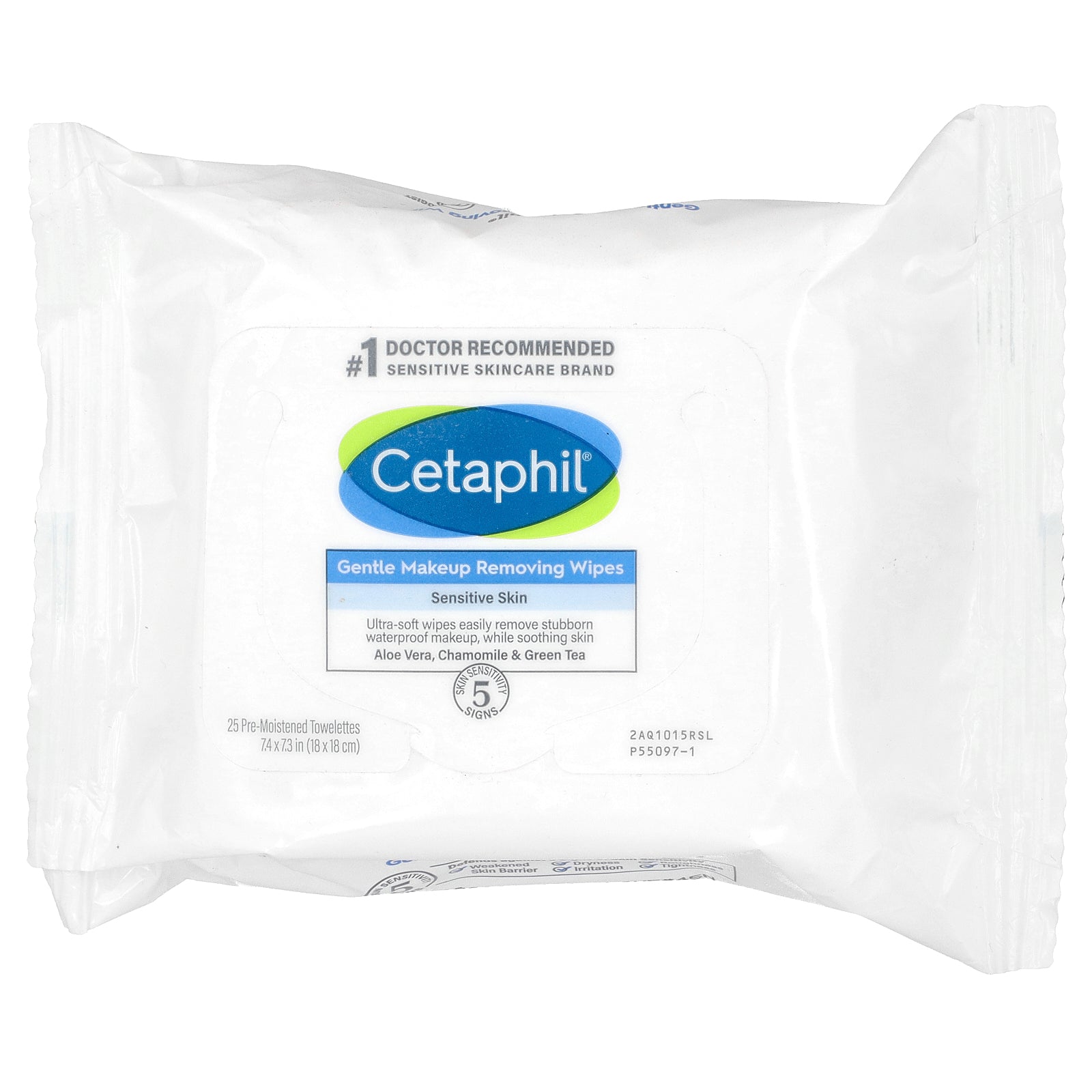 Cetaphil, Gentle Makeup Removing Wipes, 25 Pre-Moistened Towelettes