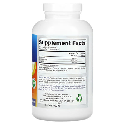 Best Naturals, BCAA, 400 Capsules
