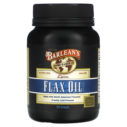 Barlean's, Lignan Flax Oil, 100 Softgels