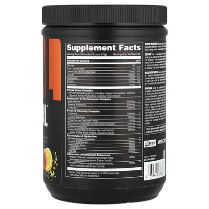 Animal, Pre Workout Primal™ Powder, Wick'd Peach, 1.04 lb (475 g)