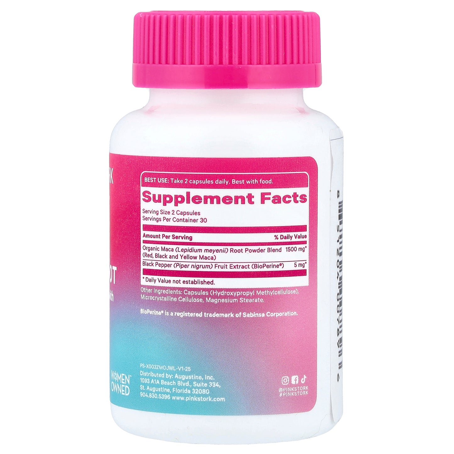 Pink Stork, Maca Root, 60 Capsules