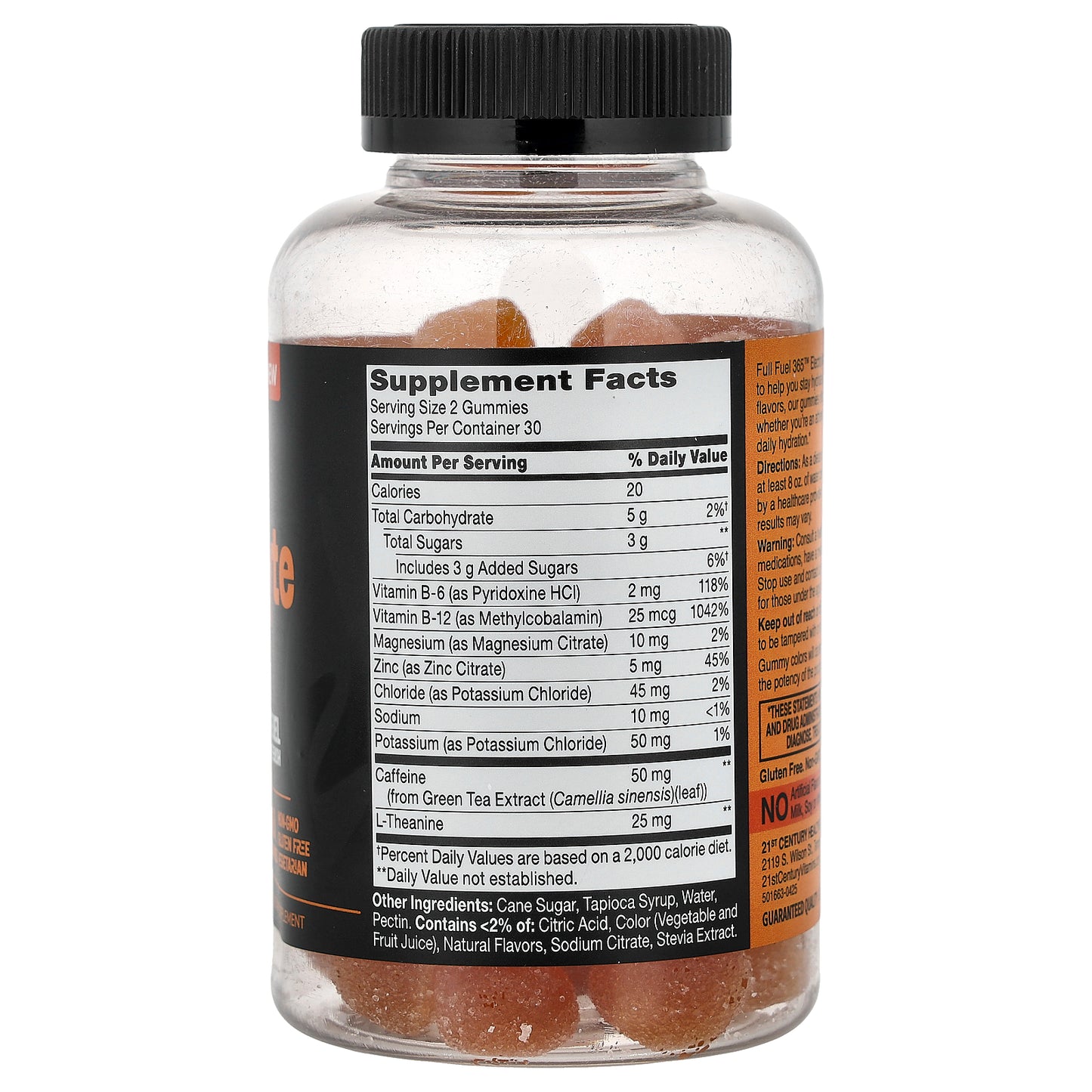 21st Century, Electrolyte Hydrate Gummies, Orange, 60 Gummies