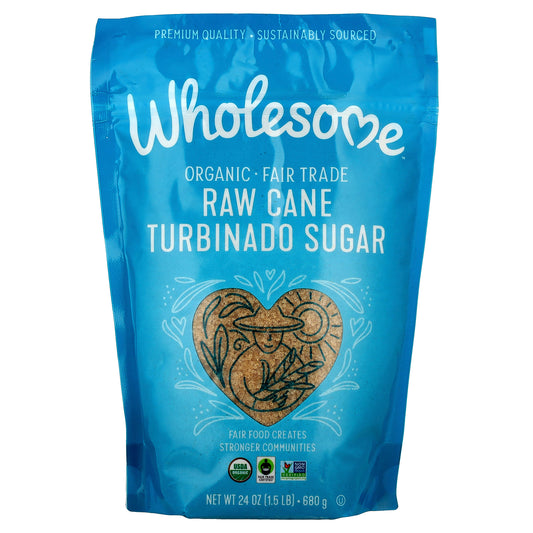 Wholesome Sweeteners, Organic Raw Cane Turbinado Sugar, 1.5 lbs (680 g)