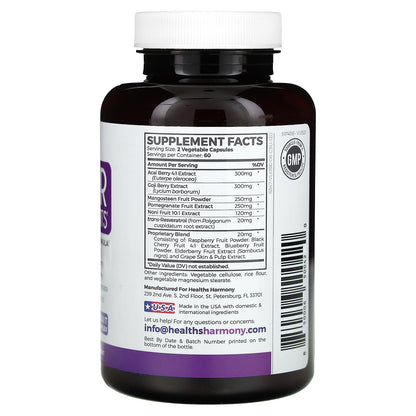 Healths Harmony, Super Antioxidants, Fruit Complex, 120 Capsules