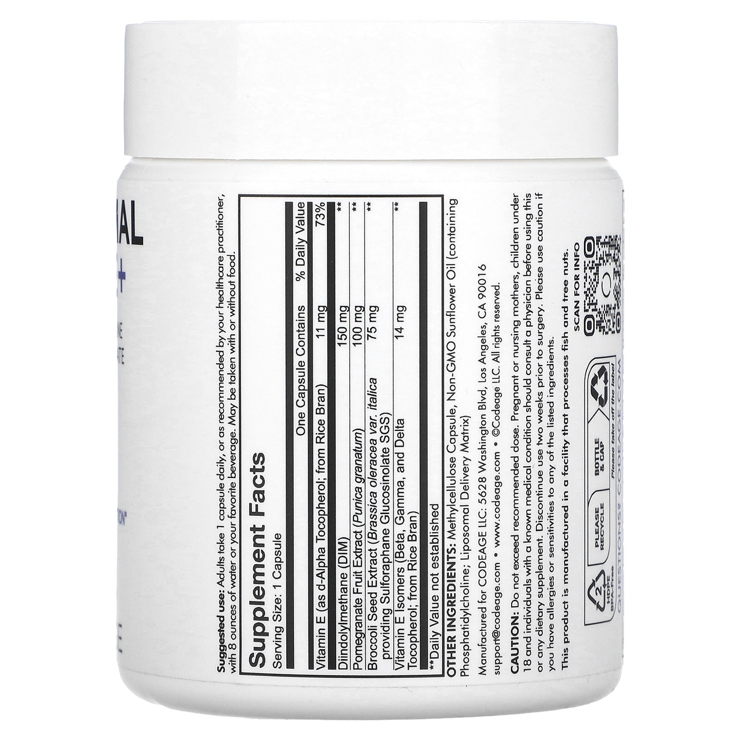 Codeage, Liposmal DIM-E+, Pomegranate, 120 Capsules