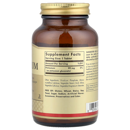 Solgar, Potassium, 100 Tablets (99 mg per Tablet)