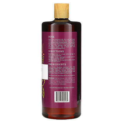 Dr. Jacobs Naturals, Plant-Based Rich Castile Body Wash, Rejuvenating Rose, 32 oz (946 ml)