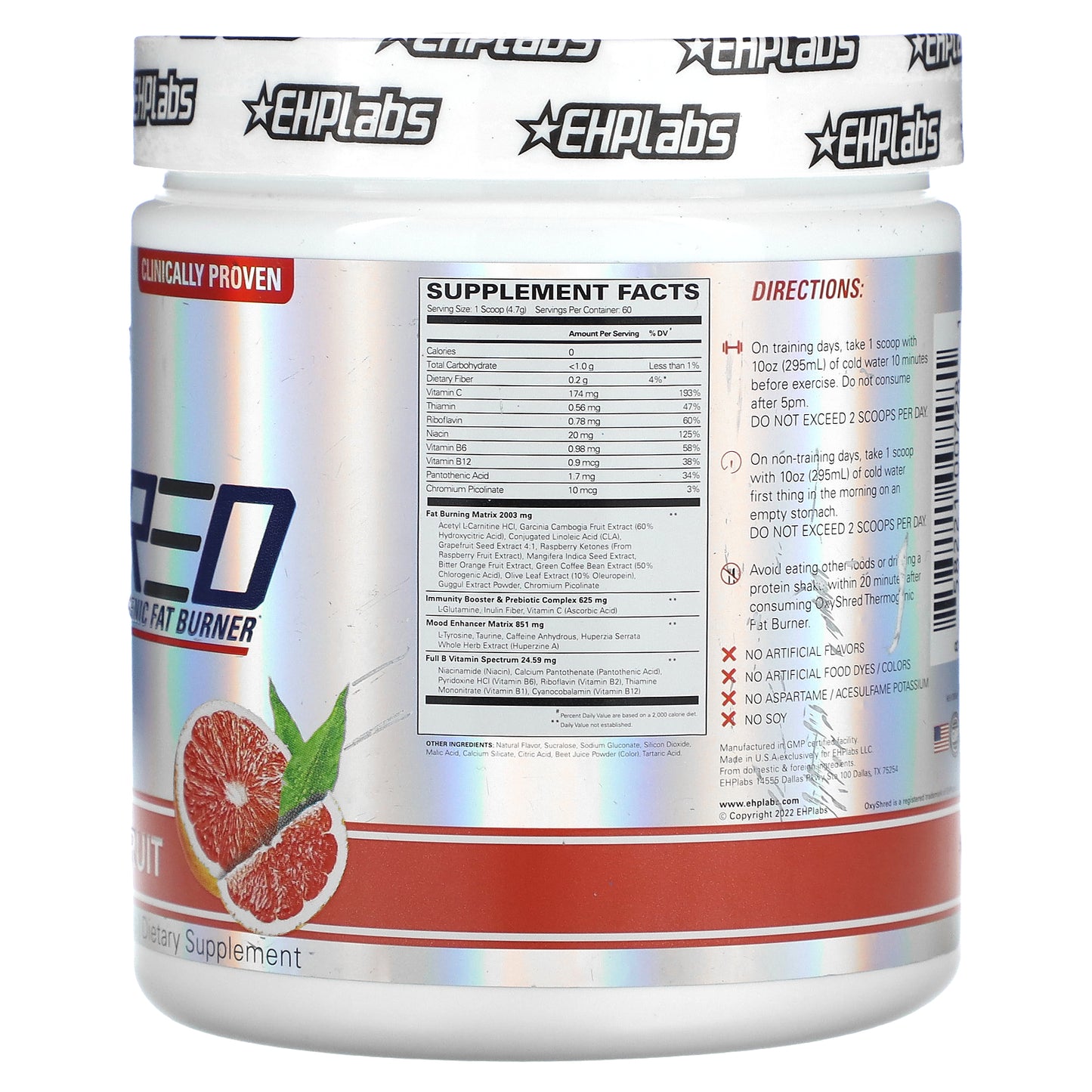 EHPlabs, OxyShred, Thermogenic Fat Burner, Pink Grapefruit, 9.9 oz (282 g)