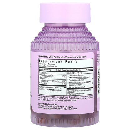 Lemme, Chill, De-Stress Ashwagandha Gummies, 60 Gummies
