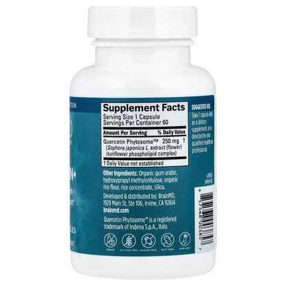 BrainMD, Quercetin+, 60 Vegan Capsules (250 mg per Capsule)