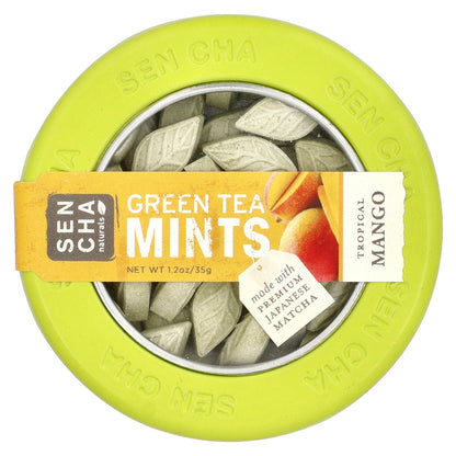 Sencha Naturals, Green Tea Mints, Tropical Mango, 1.2 oz (35 g)