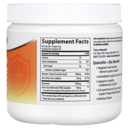 Trace, Quercetin + Zinc Powder, Orange Cream, 4.2 oz (120 g)