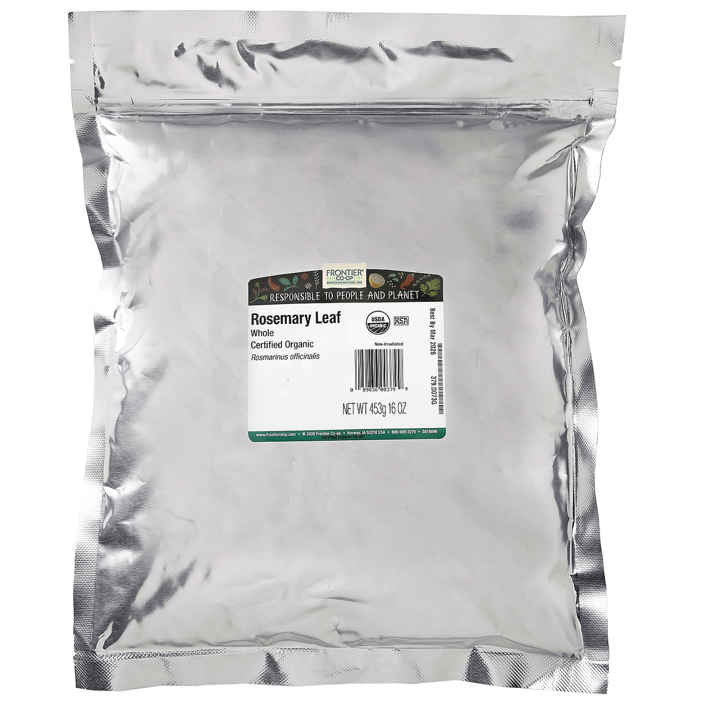 Frontier Co-op, Organic Whole Rosemary Leaf, 16 oz (453 g)