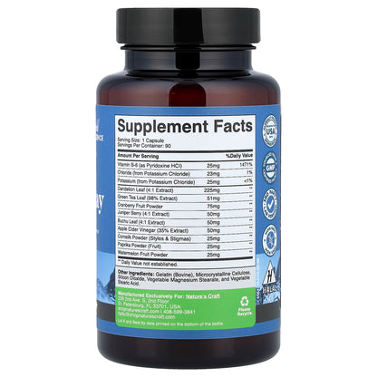 Nature's Craft, Water Away, Maximum Strength, 90 Capsules