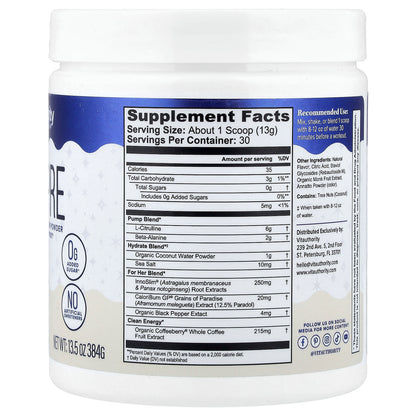 Vitauthority, Active, Vita Pre, Pre-Workout Hydration Powder, Paradise Punch, 13.5 oz (384 g)