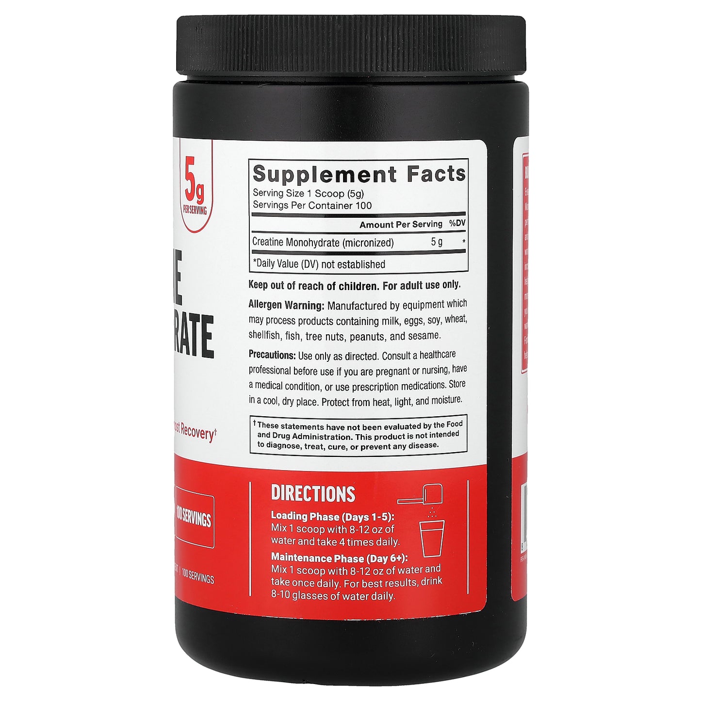 Force Factor, Creatine Monohydrate Powder, Unflavored, 17.6 oz (500 g)