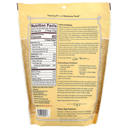 Bob's Red Mill, Organic Golden Flaxseed Meal, 16 oz (453 g)