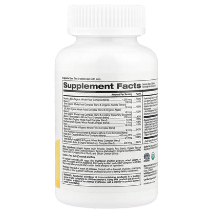 Super Nutrition, Organic Whole Food Women's 40+ Multivitamin with Organic Amla Extract, Organic Sunflower Extract, Organic Moringa Extract, and Organic Shiitake Extract , 60 Tablets