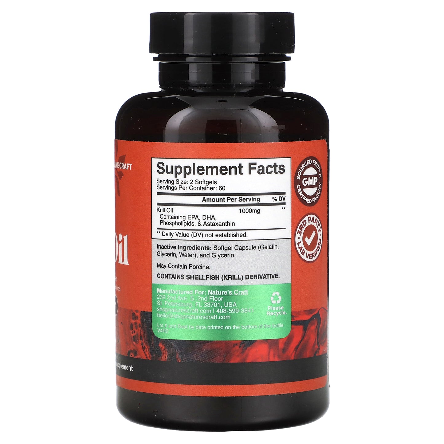 Nature's Craft, Antarctic Krill Oil, 120 Softgels (500 mg per Softgel)