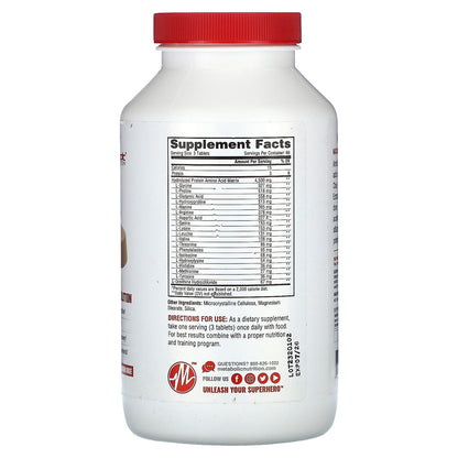 Metabolic Nutrition, Amino 4500, 180 Tablets