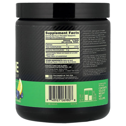 Optimum Nutrition, Micronized Creatine Powder, Blueberry Lemonade, 12.69 oz (360 g)