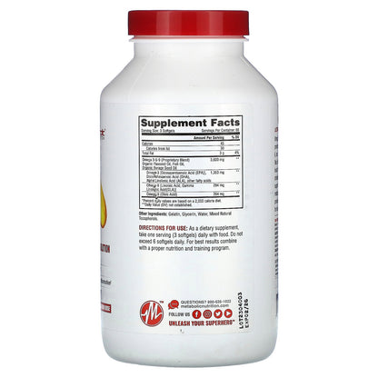 Metabolic Nutrition, Omega 369, 180 Softgels (1,200 mg per Softgel)