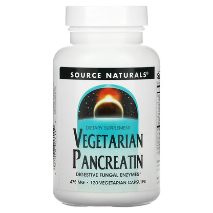 Source Naturals, Vegetarian Pancreatin, 475 mg, 120 Vegetarian Capsules